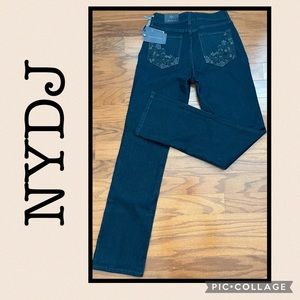 NWT NYDJ Marilyn Straight Dark Wash Jeans Size 4